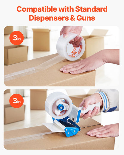 Clear Packing Tape, 3 Inches Core, 24 Rolls 1.88 Inches X 65 Yards Packing Tape, 2.7 Mil Thick, Heavy Duty Packaging Tape Designed For Moving, Storage And Packing, Shipping And Mailing, Office